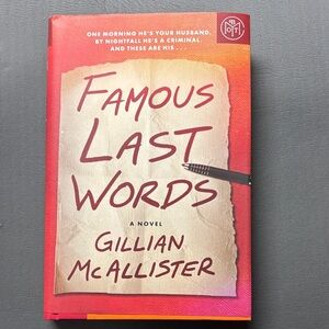Famous Last Words by Gillian McAllister Hardcover